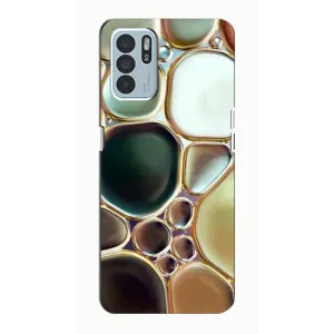 Мраморний чехол на Oppo Reno6 Z (VPrint) (Радужний Мрамор)