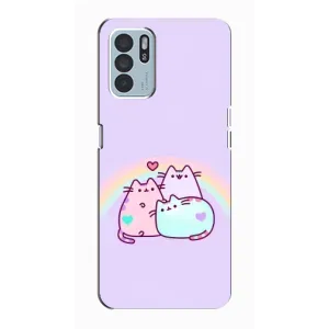 Чохол на OPPO Reno6 Z з Котиками (VPrint) (Радужний котик)