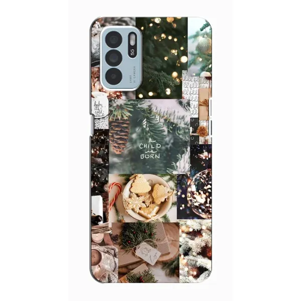 Чехол с принтом «Рождественский коллаж» для OPPO Reno6 Z Чехол с принтом «Рождественский коллаж» для OPPO Reno6 Z