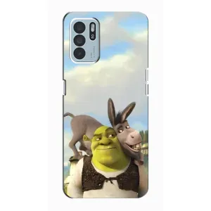 Чохол з мультфільмом Шрек на Oppo Reno6 Z (Шрек та Осел)