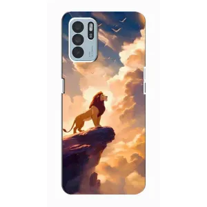 Чохол Король лев на OPPO Reno6 Z (Сімба на скелі)