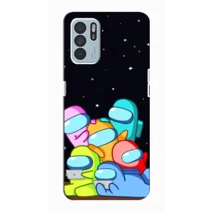 Чохли Амонг Ас для Oppo Reno6 Z (AlphaPrint) (Скіни в космосі)