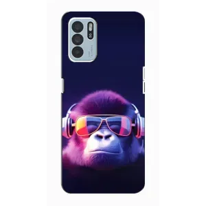 Чохол з Мавпами Oppo Reno6 Z - (AlphaPrint) (Стильна мавпа)