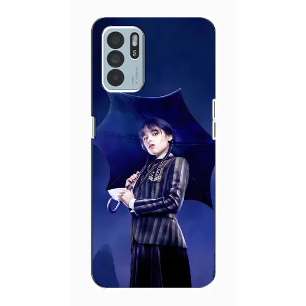 Чехол с принтом «Уэнздей с зонтом» для OPPO Reno6 Z Чехол с принтом «Уэнздей с зонтом» для OPPO Reno6 Z
