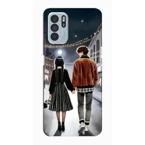 Чохол з принтом «Венздей та Тайлер» для OPPO Reno6 Z