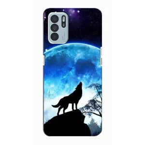Захисні чохли для OPPO Reno6 Z (AlphaPrint) (ХІТ продаж) ВОВК (Вовк на місяць)