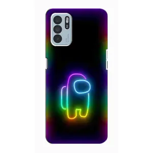 Чохли Амонг Ас для Oppo Reno6 Z (AlphaPrint) (Яскравий скін)