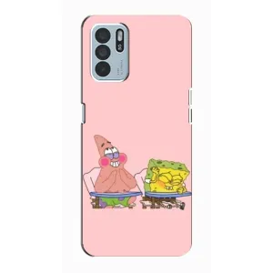 Чохол Губка Боб для OPPO Reno6 Z (За партою)