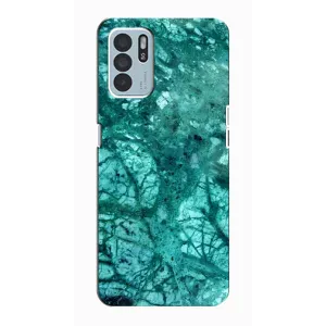 Мраморний чехол на Oppo Reno6 Z (VPrint) (Зелений мрамор)