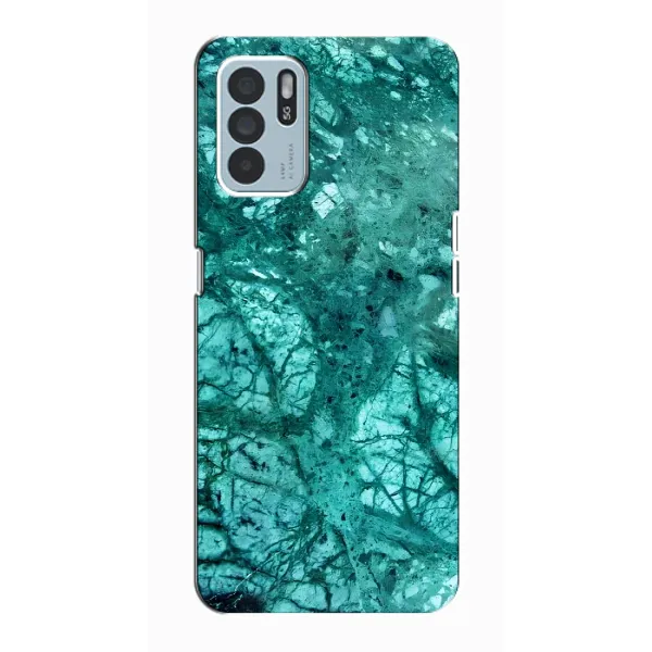 Чехол с принтом «Зеленый мрамор» для OPPO Reno6 Z