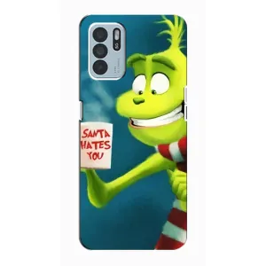 Різдвяні Чохли для Oppo Reno6 Z (VPrint) (Зелений Грінч)