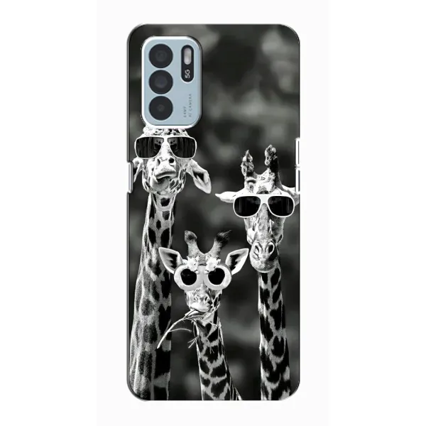 Чехол с принтом «Жирафы в очках» для OPPO Reno6 Z Чехол с принтом «Жирафы в очках» для OPPO Reno6 Z
