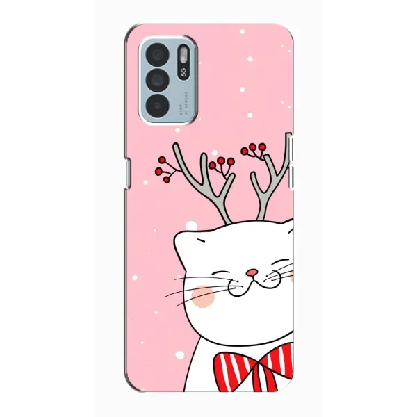 Чехол с принтом «Зимний кот» для OPPO Reno6 Z