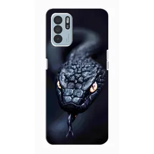 Чохол з принтом «Чорна змія» для OPPO Reno6 Z