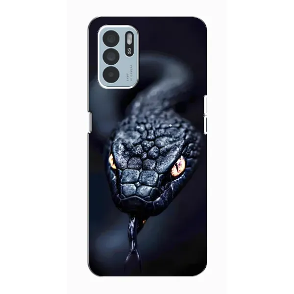 Чохол з принтом «Чорна змія» для OPPO Reno6 Z