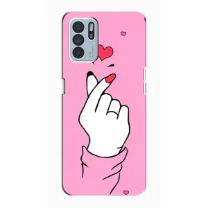 Чохол з принтом для Oppo Reno6 Z (AlphaPrint - Знак сердечка)