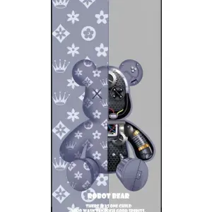 Силиконовый чехол для Oppo Reno7 4G (Медведь Louis Vuitton)