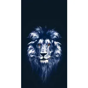 Чехол со Львом для Oppo Reno7 4G (VPrint) (Синий Лев)