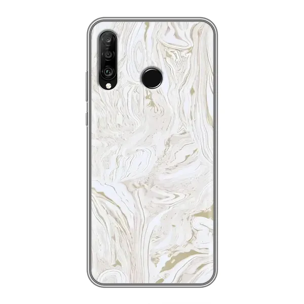 Чохол з принтом «Білий мрамор» для Huawei P30 Lite / Nova 4e