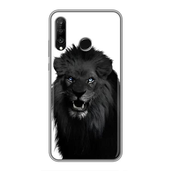 Чехол с принтом «Черный ЛЕВ» для Huawei P30 Lite / Nova 4e