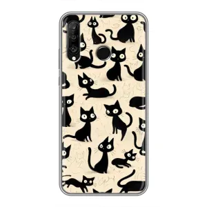 Чехол с рисунком кот на Huawei P30 Lite