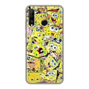 Чехол с принтом «Эмоции Спанч Боба» для Huawei P30 Lite / Nova 4e