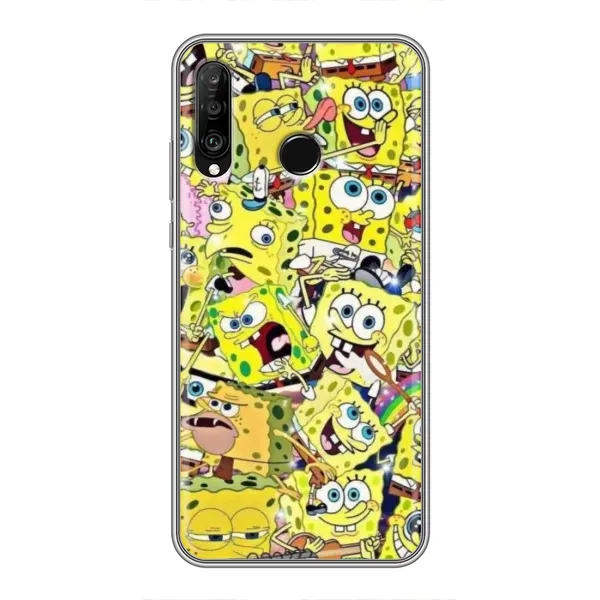 Чехол с принтом «Эмоции Спанч Боба» для Huawei P30 Lite / Nova 4e Чехол с принтом «Эмоции Спанч Боба» для Huawei P30 Lite / Nova 4e