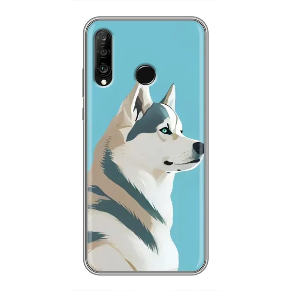 Чехол с принтом «Хаски арт» для Huawei P30 Lite / Nova 4e