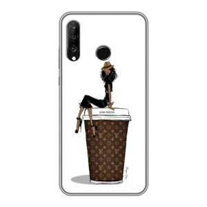 Чехлы Луи Витон для Huawei P30 Lite (AlphaPrint - LOUIS VUITTON) (кофе LOUIS VUITTON)