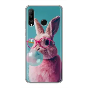 Чехол с принтом «Кролик в очках» для Huawei P30 Lite / Nova 4e