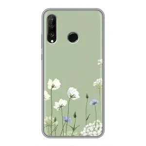 Чехол с принтом «Цветы на зеленом» для Huawei P30 Lite / Nova 4e