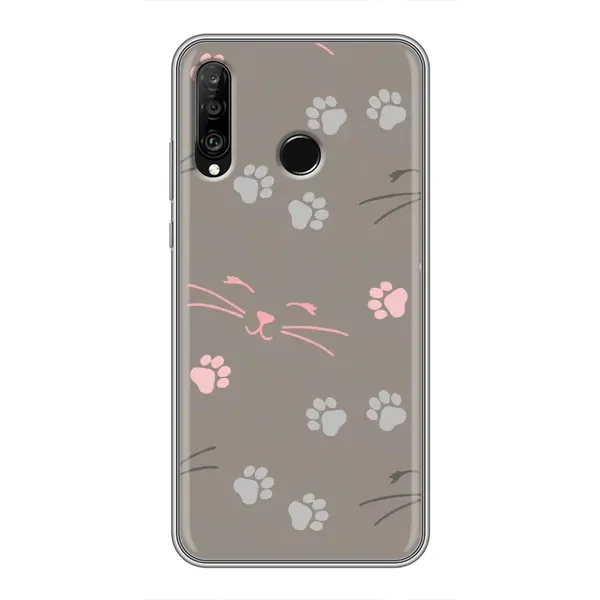 Чехол с принтом «Лапы и усы» для Huawei P30 Lite / Nova 4e