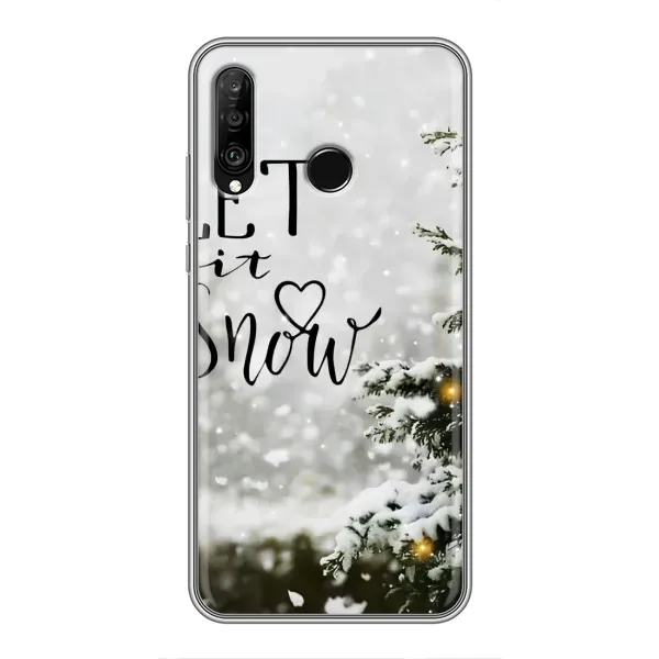 Чехол с принтом «Let it snow» для Huawei P30 Lite / Nova 4e