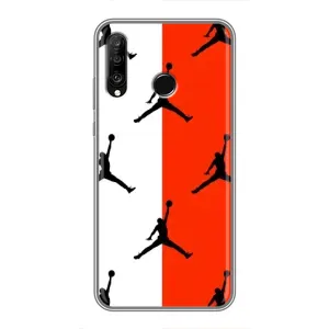 Чохли для Huawei P30 Lite - з картинкою JORDAN (AlphaPrint) (Лого Джордан)