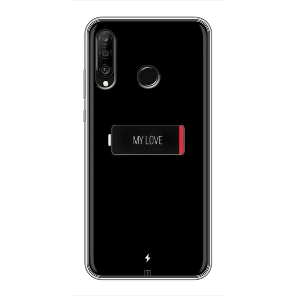 Чехол с принтом «Love battery» для Huawei P30 Lite / Nova 4e