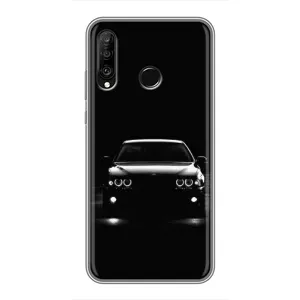 Чехол для Хуавей П30 Лайт / Нова 4е - с принтом БМВ (AlphaPrint) (Машина BMW)