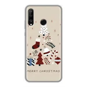 Різдвяні Чохли для Huawei P30 Lite (VPrint) (Merry Christmas)