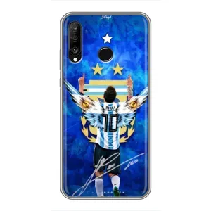 Чехлы для Huawei P30 Lite (Leo чемпион) (AlphaPrint) (Месси сборная)