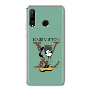 Чехлы Луи Витон для Huawei P30 Lite (AlphaPrint - LOUIS VUITTON) (Микки Маус LV)