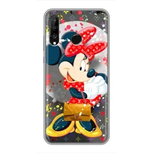 Чохол Disney Mouse Huawei P30 Lite (PREMIUMPrint) (Minni з бантіком)