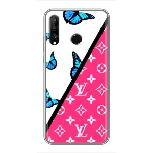 Бренднові Чохли для Huawei P30 Lite - (PREMIUMPrint) (Мода LV)