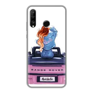 Чехол с печатью для Huawei P30 Lite - (Мода) (AlphaPrint) (На машине)