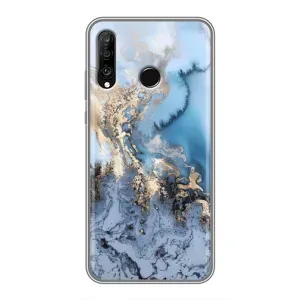 Мраморний чехол на Huawei P30 Lite (VPrint) (Ніжний мрамор)