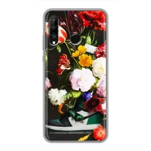 Бренднові Чохли для Huawei P30 Lite - (PREMIUMPrint) (Nike цветы)