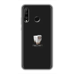 Чехол Майнкрафт на Huawei P30 Lite (AlphaPrint) Minecraft (Овечка Майнкрафт)