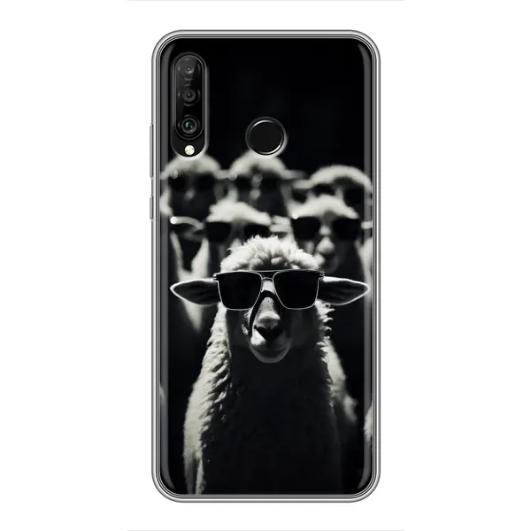Чехол с принтом «Овечка в очках» для Huawei P30 Lite / Nova 4e