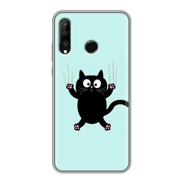 Чохол з принтом «Падаючий кіт» для Huawei P30 Lite / Nova 4e