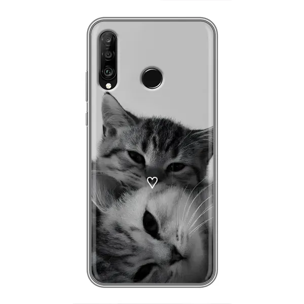 Чехол с принтом «Пара котов» для Huawei P30 Lite / Nova 4e
