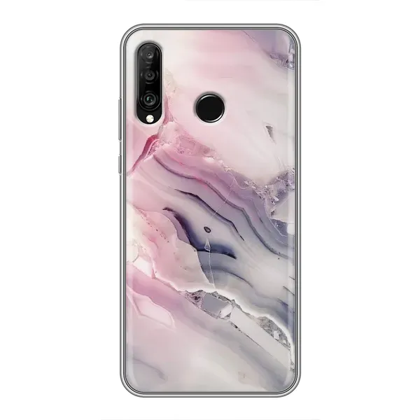 Чохол з принтом «Пурпурний Мрамор» для Huawei P30 Lite / Nova 4e