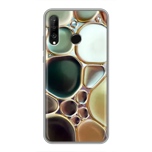 Чохол з принтом «Радужний Мрамор» для Huawei P30 Lite / Nova 4e